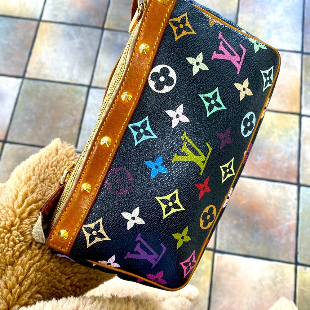 Louis Vuitton X Murakami Multicolore Pochette Noir - Picture 9 of 16